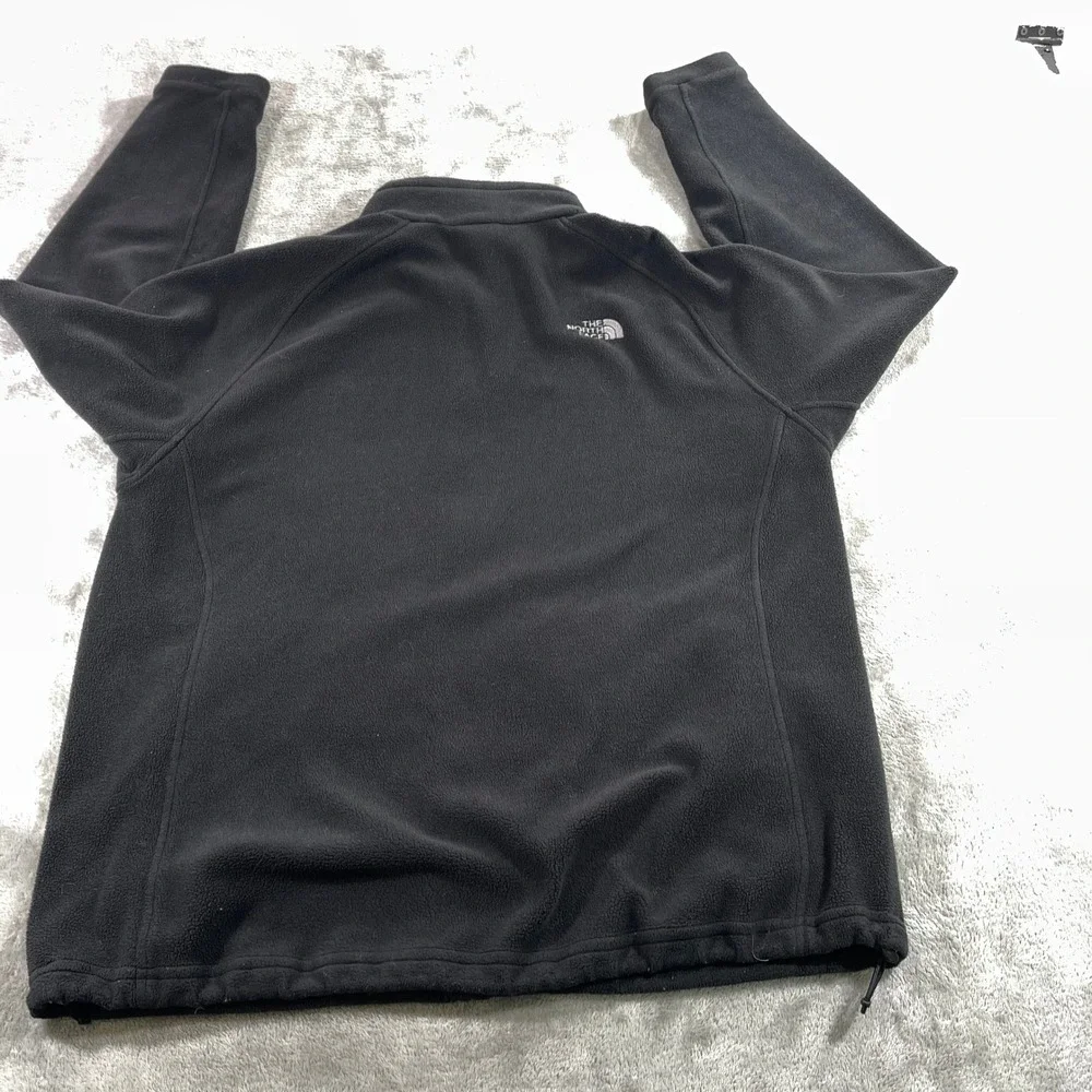 The‎ North Face Fleece Jacket Mens XL Black Full Zip Outdoor Mock Neck Raglan